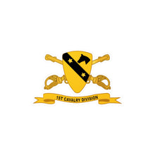 Load image into Gallery viewer, Kiss-Cut Vinyl Decals - Army - 1st Cavalry Division w Br - Ribbon