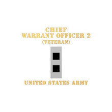 Load image into Gallery viewer, Kiss-Cut Vinyl Decals - Army - Chief Warrant Officer 2 - CW02 - Flat - Veteran X 300