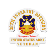 Load image into Gallery viewer, Die-Cut Magnets - Army - DUI - 38th Infantry Division - Cyclone - US Army Veteran X 300