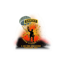 Load image into Gallery viewer, Kiss-Cut Vinyl Decals - Army - Infantry - Follow Me - Ranger Tab - Paratrooper - I AM INFANTRY Battleground X 300