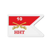 Load image into Gallery viewer, Die-Cut Magnets - Army - HHT - 10th Cavalry Guidon w White Boundaries X 300