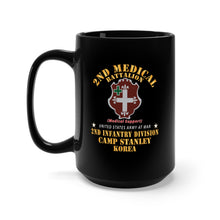 Load image into Gallery viewer, Black Mug 15oz - 2nd Medical Battalion - DUI - Camp Stanley - Korea V1 X 300