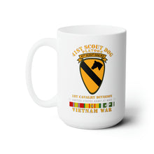 Load image into Gallery viewer, White Ceramic Mug 15oz - Army - 41st Scout Dog Platoon 1st Cav - VN SVC