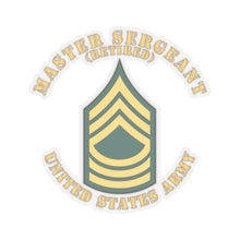 Load image into Gallery viewer, Kiss-Cut Stickers - Army - Master Sergeant - MSG - Retired - Flat X 300