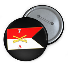Load image into Gallery viewer, Custom Pin Buttons - A Co Guidon - 7th Cavalry
