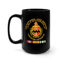 Load image into Gallery viewer, Black Mug 15oz - Army - 5th Battalion, 16th Artillery w SVC Ribbon V2