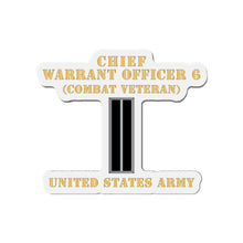 Load image into Gallery viewer, Die-Cut Magnets -SSI - Army - Chief Warrant Officer 6 - CW06 - Combat Veteran - Flat - X 300