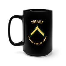 Load image into Gallery viewer, Black Mug 15oz - Army - Private - PV2 - Retired - Flat (Copy)
