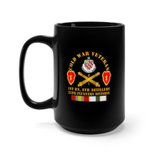 Load image into Gallery viewer, Black Mug 15oz - Army - Cold War Vet w 1st Bn 8th Artillery - 25th ID w COLD SVC