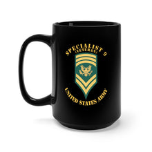 Load image into Gallery viewer, Black Mug 15oz - Army - Enlisted - SPEC 9 - Specialist 9 - Std - Veteran X 300