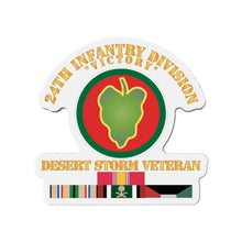 Load image into Gallery viewer, Die-Cut Magnets -SSI - Army - 24th Infantry Division - Desert Storm Veteran X 300