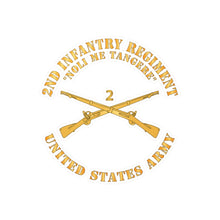 Load image into Gallery viewer, Kiss-Cut Vinyl Decals - Army - 2nd Infantry Regiment Branch - Noli Me Tangere - US Army X 300
