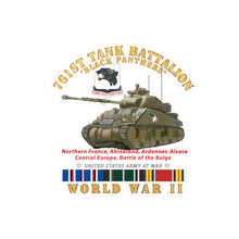 Load image into Gallery viewer, Kiss-Cut Vinyl Decals - Army - 761st Tank Battalion - Black Panthers - w Tank WWII EU SVC
