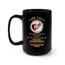 Load image into Gallery viewer, Black Mug 15oz - SOF - Camp Vance - Afghanistan - Combined Joint Special Operations Task Force - OEF - Afghanistan X 300