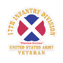 Load image into Gallery viewer, Kiss - Cut Stickers - Army - SSI - 17th Infantry Division - Phantom Division - US Army Veteran X 300