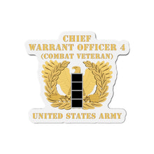 Load image into Gallery viewer, Die-Cut Magnets -SSI - Army - Chief Warrant Officer - CW04 - Combat Veteran - Flat - Eagle and Bar X 300