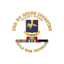 Load image into Gallery viewer, Kiss-Cut Vinyl Decals - Army - 3rd Bn 502nd Infantry - Desert Storm w Svc