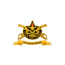 Load image into Gallery viewer, Kiss-Cut Vinyl Decals - Army - 4th Cavalry Brigade w Br - Ribbon