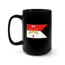 Load image into Gallery viewer, Black Mug 15oz - 2nd Squadron, 11th Armored Cavalry Regiment - Guidon