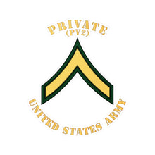 Load image into Gallery viewer, Kiss-Cut Vinyl Decals - Army - Private - PV2 - Flat X 300