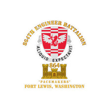 Load image into Gallery viewer, Kiss-Cut Vinyl Decals - Army - 864th Eng Bn w Eng Br Ft Lewis, WA