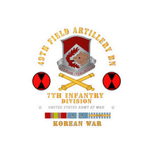 Load image into Gallery viewer, Kiss-Cut Vinyl Decals - Army - 49th Field Artillery Bn- 7th Inf Div - KOREA UN SVC