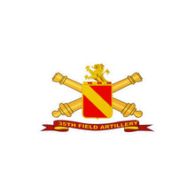 Load image into Gallery viewer, Kiss-Cut Vinyl Decals - Army - 35th Field Artillery w Br - Ribbon