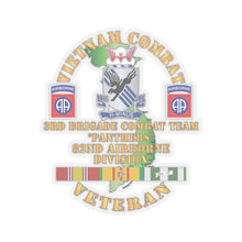 Load image into Gallery viewer, Kiss-Cut Stickers - Army - Vietnam Combat Vet - O Co 75th Infantry (Ranger) - 3rd Bde 82nd Airborne DivSSI w V