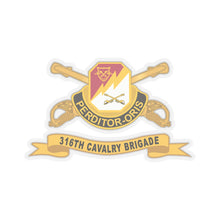 Load image into Gallery viewer, Kiss-Cut Stickers - Army - 316th Cavalry Brigade - DUI w Br - Ribbon