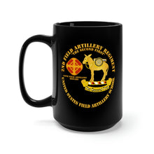 Load image into Gallery viewer, Black Mug 15oz - 2nd Field Artillery Regiment - US FA School