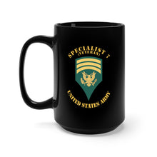 Load image into Gallery viewer, Black Mug 15oz - Army - Enlisted - SPEC 7 - Specialist 7 - Std - Veteran X 300