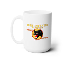 Load image into Gallery viewer, White Mug 15oz -Army - 66th Infantry Div - Black Panther X 300 - Hat