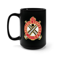 Load image into Gallery viewer, Black Mug 15oz - Ordnance Corps Branch Regimental Emblem wo Txt X 300