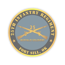 Load image into Gallery viewer, Kiss-Cut Stickers - Army - 25th Infantry Regiment - Fort Sill, OK - Buffalo Soldiers w Inf Branch