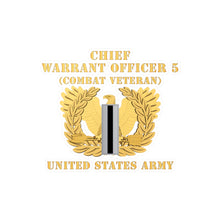 Load image into Gallery viewer, Kiss-Cut Vinyl Decals - Army - Chief Warrant Officer - CW05 - Combat Veteran - Flat - Eagle and Bar X 300