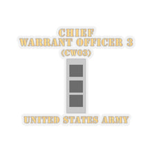 Load image into Gallery viewer, Kiss-Cut Stickers - Army - Chief Warrant Officer 3 - CW03 - Flat - X 300