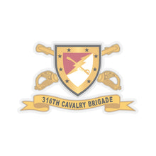 Load image into Gallery viewer, Kiss-Cut Stickers - Army - 316th Cavalry Brigade - SSI w Br - Ribbon
