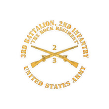 Load image into Gallery viewer, Kiss-Cut Vinyl Decals - Army - 3rd Battalion, 2nd Infantry Regiment Branch - The Rock Regiment - US Army X 300