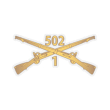 Load image into Gallery viewer, Kiss-Cut Stickers - Army - 1st Bn 502nd Infantry Regt - Infantry Br wo Txt