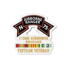 Load image into Gallery viewer, Die-Cut Magnets -SSI -SOF - N Company Scroll - 173rd Airborne Brigade - Vietnam Veteran w VN SVC X 300