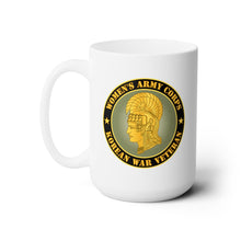 Load image into Gallery viewer, White Ceramic Mug 15oz - Army - Women's Army Corps - Korean War Veteran
