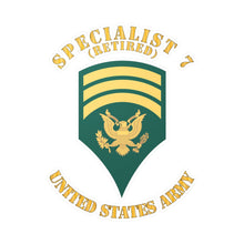 Load image into Gallery viewer, Kiss-Cut Vinyl Decals - Army - Enlisted - SPEC 7 - Specialist 7 - Std - Retired X 300