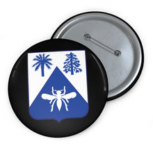 Load image into Gallery viewer, Custom Pin Buttons - DUI - 518th Infantry Regiment wo Txt X 300