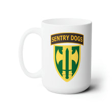 Load image into Gallery viewer, White Ceramic Mug 15oz - Army - 18th MP Brigade - Sentry Dogs Tab wo Txt