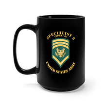 Load image into Gallery viewer, Black Mug 15oz - Army - Enlisted - SPEC 8 - Specialist 8 - Std X 300