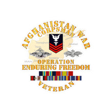 Load image into Gallery viewer, Kiss-Cut Vinyl Decals - Navy - Afghanistan War Corpsman - Operation Enduring Freedom - Veteran w FMF - AFGHAN SVC