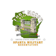 Load image into Gallery viewer, Kiss-Cut Vinyl Decals - Army - Ft McCoy WI - Sparta Military Resv - White