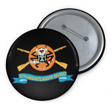 Load image into Gallery viewer, Custom Pin Buttons - 507th Infantry Regiment - PP w Br - RibbonX 300
