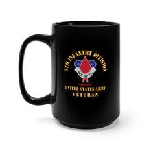 Load image into Gallery viewer, Black Mug 15oz - Army - DUI - 5th Infantry Division - Red Devils - US Army Veteran X 300