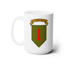 Load image into Gallery viewer, White Ceramic Mug 15oz - Army - 41st Scout Dog Platoon, 1st Infantry Div